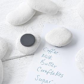 White Pebble, Coastal Fridge Magnet...